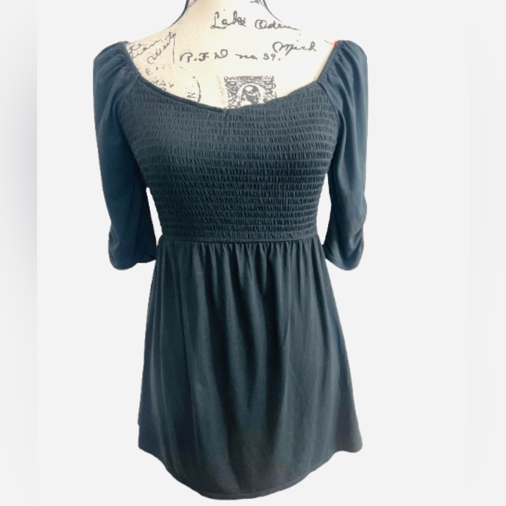 Isabel Maternity by Ingrid & Isabel Black Smocked Blouse